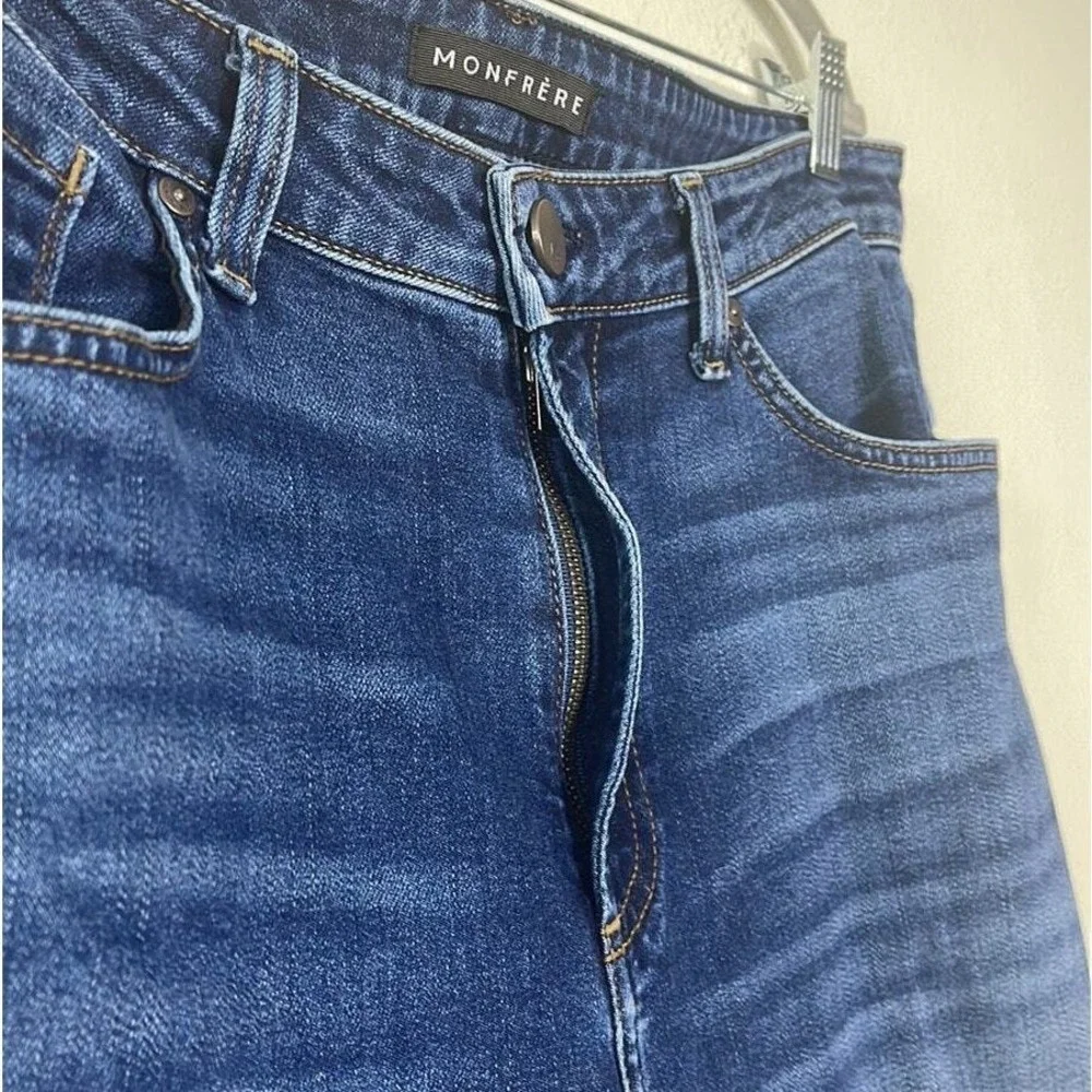 MONFRERE BRANDO TINT INDIGO ‎ SLIM STRAIGHT DENIM SIZE 36